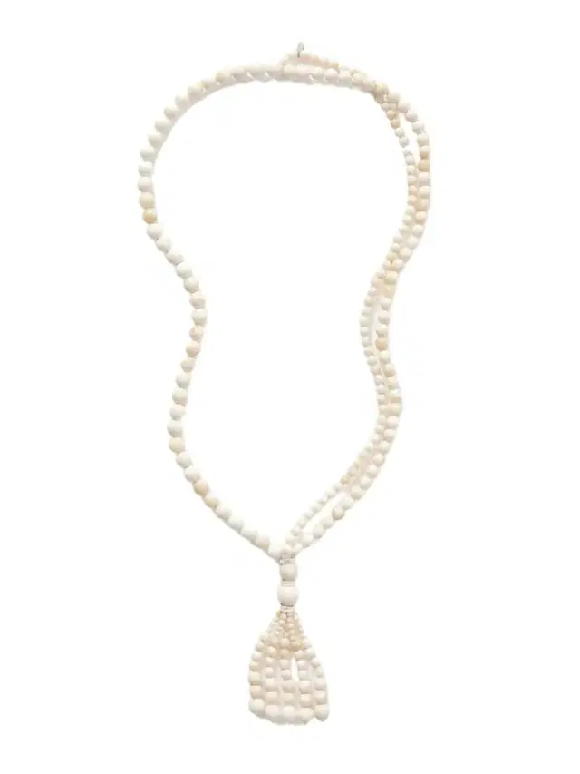 Le Sundial Venice Opera Tasseled Silver Stone Necklace