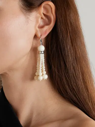 Le Sundial Venice Opera Silver Stone Earrings | Thumbnail 2 Le Sundial Venice Opera Silver Stone Earrings | Thumbnail 2