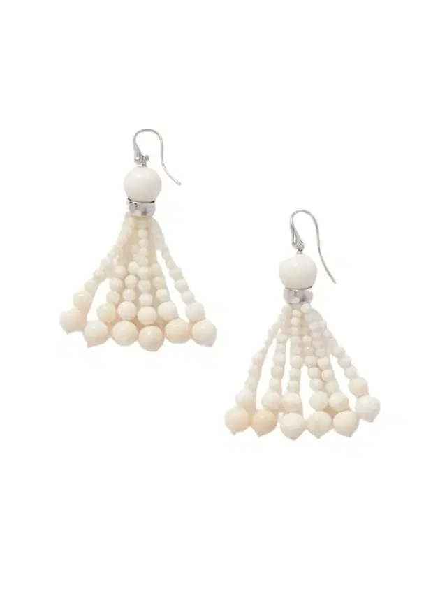 Le Sundial Venice Opera Silver Stone Earrings