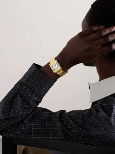 Cartier Tank Française 32mm Medium 18-karat Gold And Diamond Watch | Thumbnail 2