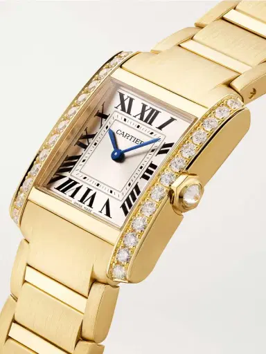 Cartier Tank Française 32mm Medium 18-karat Gold And Diamond Watch | Thumbnail 3