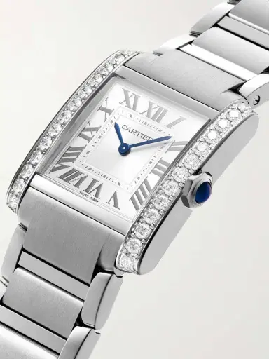 Cartier Tank Française Medium Stainless Steel Diamond Watch | Thumbnail 3 Cartier Tank Française Medium Stainless Steel Diamond Watch | Thumbnail 3