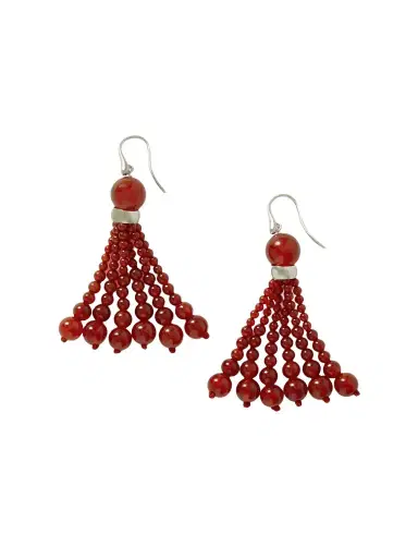 Le Sundial Venice Opera Tasselled Carnelian Earrings | Thumbnail 1