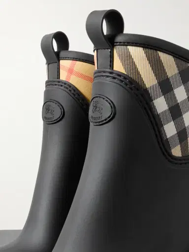 Burberry Marsh Stamp Checked Nylon-trimmed Rubber Ankle Boots | Thumbnail 4