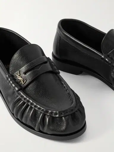 Saint Laurent Le Loafer Logo-embellished Leather Loafers | Thumbnail 5