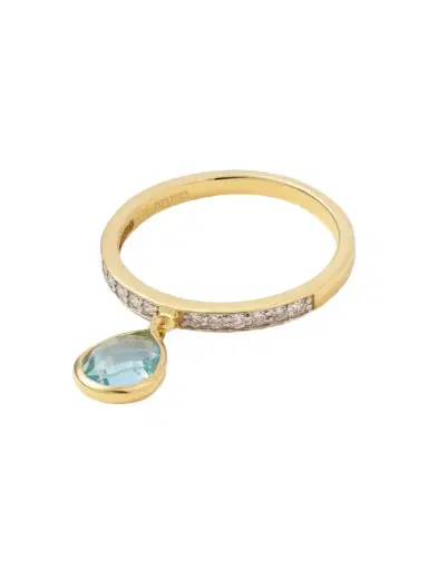 Mateo 14-karat Gold, Topaz And Diamond Ring | Thumbnail 1 Mateo 14-karat Gold, Topaz And Diamond Ring | Thumbnail 1