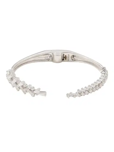 YEPREM Y-not 18-karat White Gold Diamond Cuff | Thumbnail 1