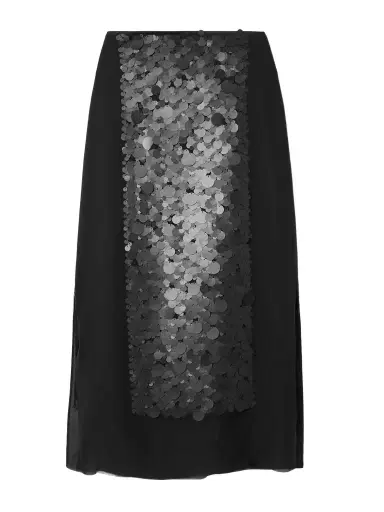 Joseph Cambo Pailette-embellished Crepe De Chine Midi Skirt | Thumbnail 1
