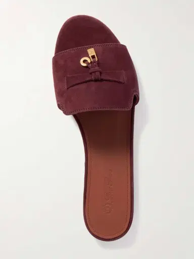 Loro Piana Summer Charms Suede Slides | Thumbnail 5