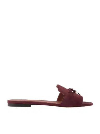Loro Piana Summer Charms Suede Slides | Thumbnail 1