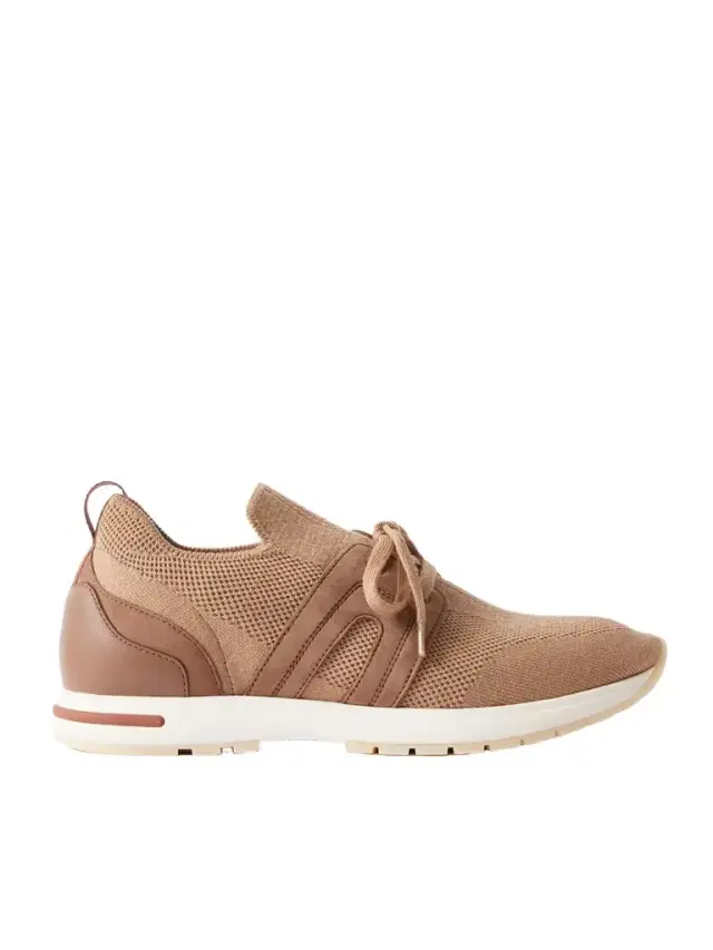 Loro Piana 360 Lp Flexy Walk Suede And Leather-trimmed Wool Sneakers