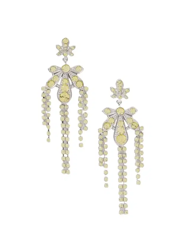 Silver-tone Crystal Earrings
