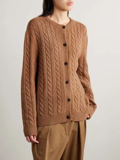 The Row Loneke Cable-knit Wool Cardigan | Thumbnail 3