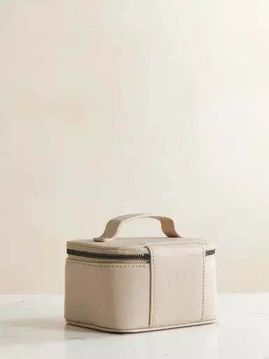 Brunello Cucinelli Bead-embellished Textured-leather Cosmetics Case | Thumbnail 2 Brunello Cucinelli Bead-embellished Textured-leather Cosmetics Case | Thumbnail 2