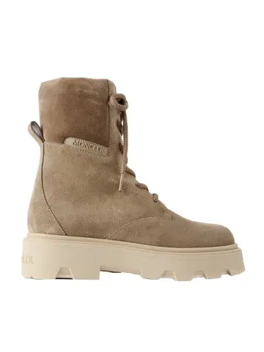 Moncler Aurea Paneled Suede Ankle Boots | Thumbnail 1 Moncler Aurea Paneled Suede Ankle Boots | Thumbnail 1