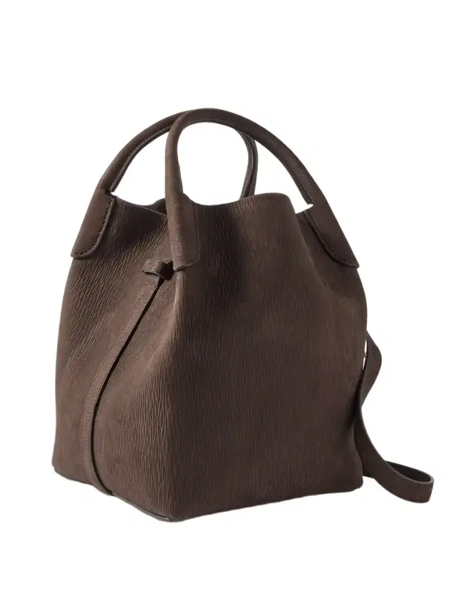 Loro Piana Bale Small Textured-suede Shoulder Bag