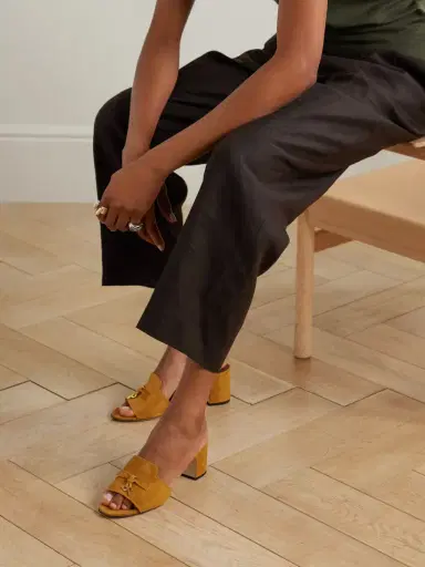 Loro Piana Summer Charms Embellished Suede Mules | Thumbnail 2 Loro Piana Summer Charms Embellished Suede Mules | Thumbnail 2