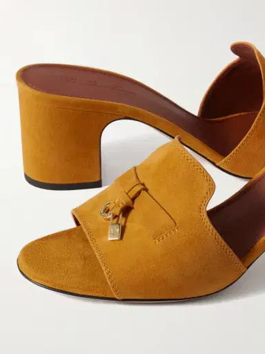 Loro Piana Summer Charms Embellished Suede Mules | Thumbnail 4 Loro Piana Summer Charms Embellished Suede Mules | Thumbnail 4