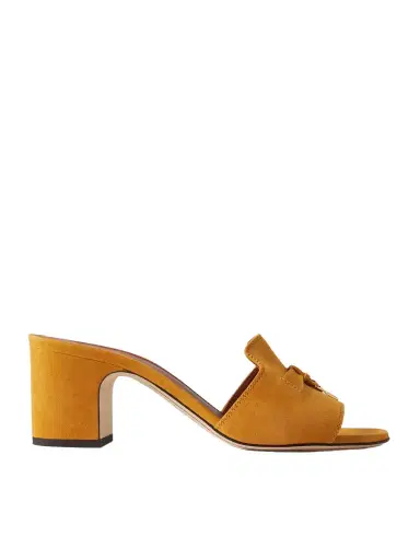 Loro Piana Summer Charms Embellished Suede Mules | Thumbnail 1 Loro Piana Summer Charms Embellished Suede Mules | Thumbnail 1