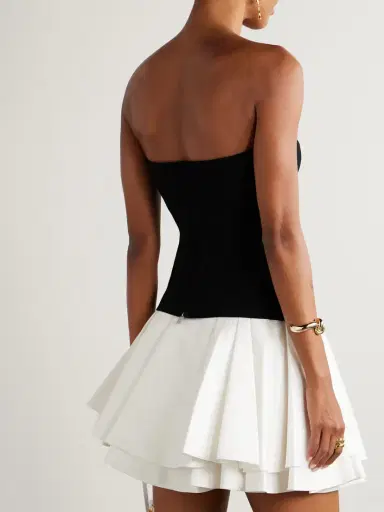 Simkhai Isabelle Ponte And Taffeta Midi Dress | Thumbnail 3