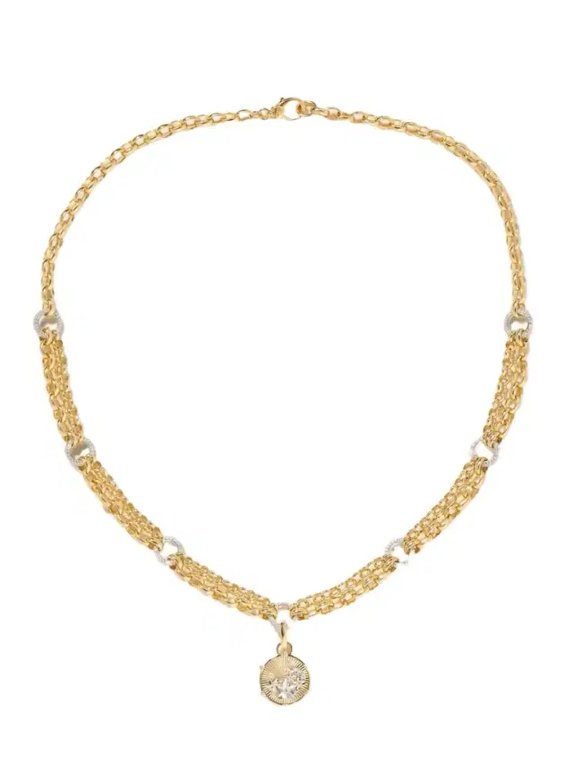 Resilience Blossoms 18-karat Yellow And White Gold Diamond Necklace