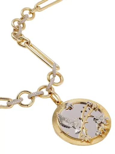 Foundrae Resilience Mixed 18-karat Yellow And White Gold Diamond Necklace | Thumbnail 1