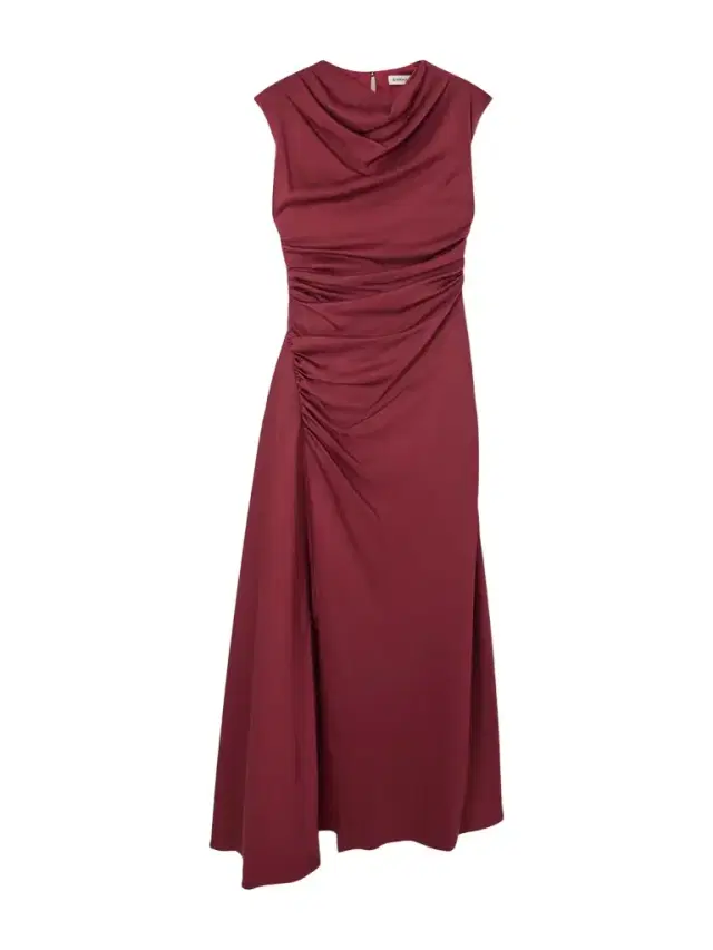 Burke Draped Satin Midi Dress
