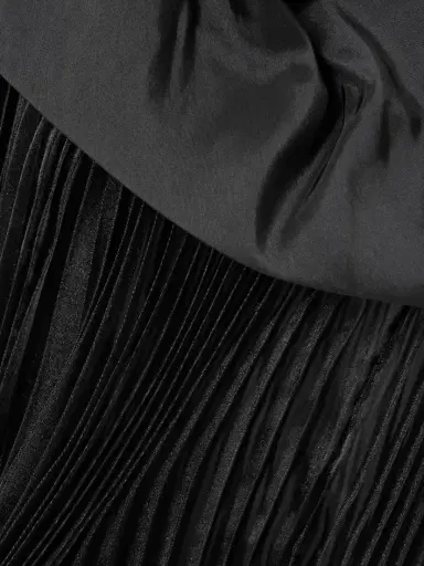 Simkhai Ammalie Draped Taffeta And Pleated Organza Midi Dress | Thumbnail 4 Simkhai Ammalie Draped Taffeta And Pleated Organza Midi Dress | Thumbnail 4