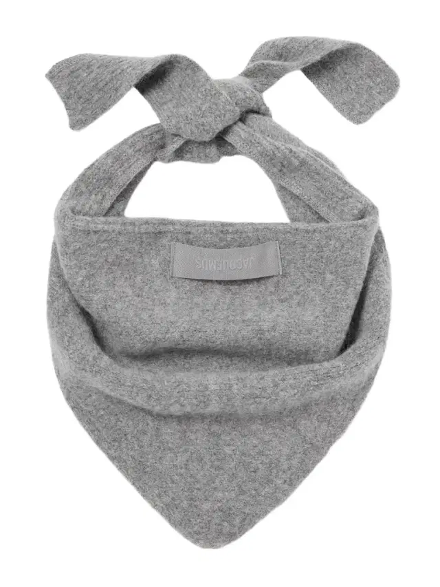 Appliquéd Brushed Knitted Scarf