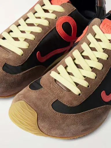 Loewe Ballet Runner 2.0 Logo-appliquéd Leather, Canvas And Suede Sneakers | Thumbnail 4 Loewe Ballet Runner 2.0 Logo-appliquéd Leather, Canvas And Suede Sneakers | Thumbnail 4