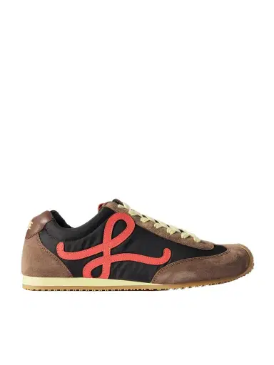 Loewe Ballet Runner 2.0 Logo-appliquéd Leather, Canvas And Suede Sneakers | Thumbnail 1 Loewe Ballet Runner 2.0 Logo-appliquéd Leather, Canvas And Suede Sneakers | Thumbnail 1