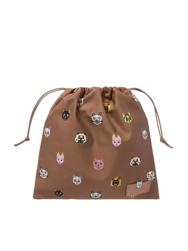 + Louis Wain Leather-trimmed Printed Cotton-twill Pouch