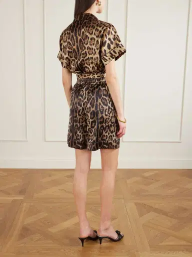 Dolce & Gabbana Leopard-print Silk-blend Satin Shorts | Thumbnail 4 Dolce & Gabbana Leopard-print Silk-blend Satin Shorts | Thumbnail 4