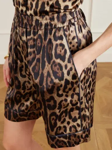 Dolce & Gabbana Leopard-print Silk-blend Satin Shorts | Thumbnail 5 Dolce & Gabbana Leopard-print Silk-blend Satin Shorts | Thumbnail 5