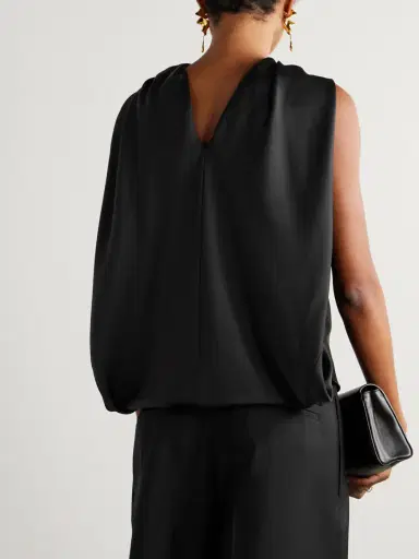 Simkhai Scarlett Cape-effect Draped Satin Top | Thumbnail 4