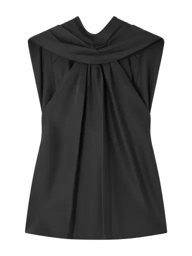 Simkhai Scarlett Cape-effect Draped Satin Top | Thumbnail 1