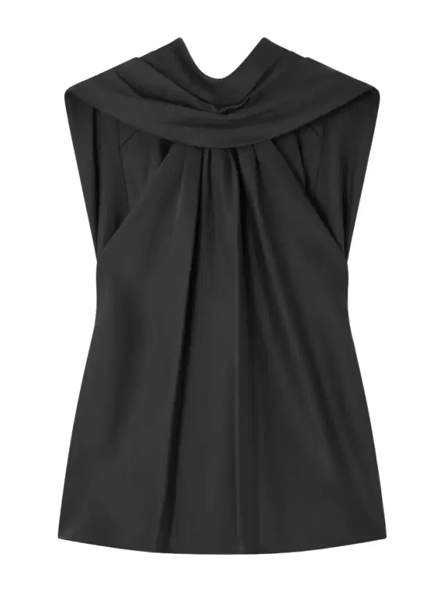 Scarlett Cape-effect Draped Satin Top