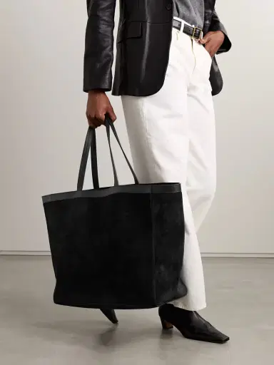 Nili Lotan Loren Leather-trimmed Suede Tote | Thumbnail 2