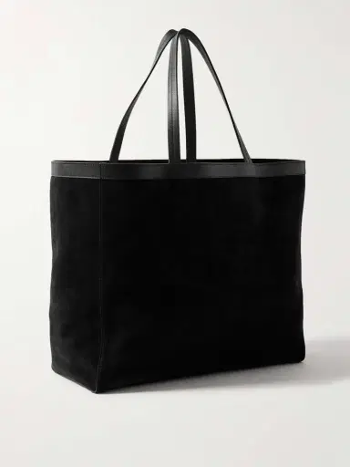 Nili Lotan Loren Leather-trimmed Suede Tote | Thumbnail 3