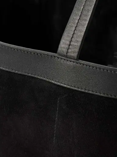 Nili Lotan Loren Leather-trimmed Suede Tote | Thumbnail 4