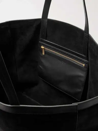 Nili Lotan Loren Leather-trimmed Suede Tote | Thumbnail 5
