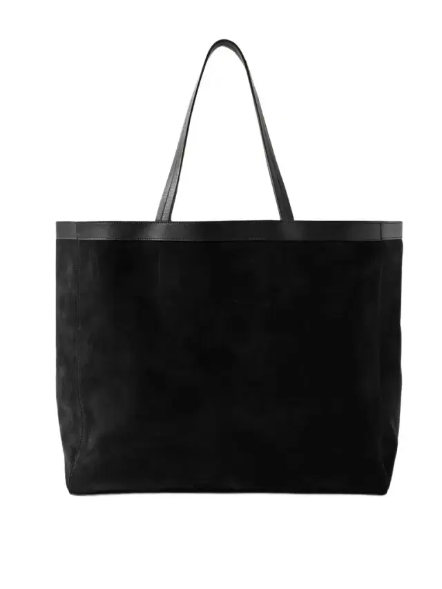 Nili Lotan Loren Leather-trimmed Suede Tote