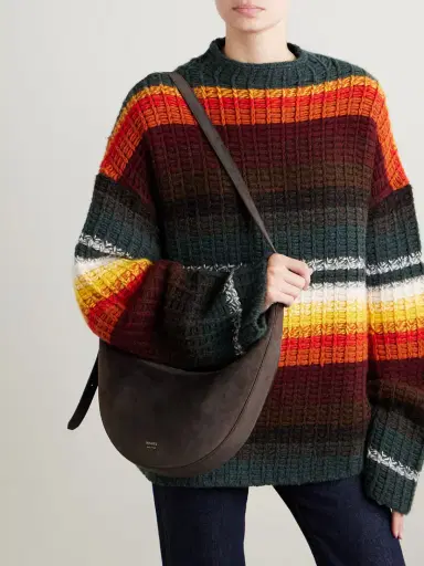 Khaite Augustina Small Suede Shoulder Bag | Thumbnail 2 Khaite Augustina Small Suede Shoulder Bag | Thumbnail 2