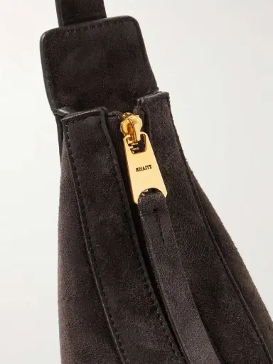 Khaite Augustina Small Suede Shoulder Bag | Thumbnail 4 Khaite Augustina Small Suede Shoulder Bag | Thumbnail 4