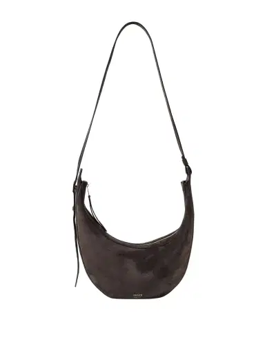 Khaite Augustina Small Suede Shoulder Bag | Thumbnail 1 Khaite Augustina Small Suede Shoulder Bag | Thumbnail 1