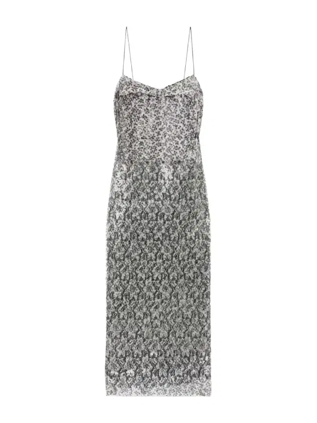 Sequined Lace Midi Dress