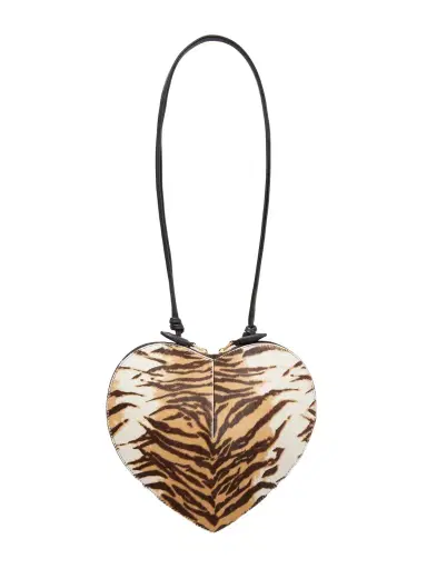 Alaïa Le Coeur Animal-print Leather-trimmed Calf Hair Shoulder Bag | Thumbnail 1