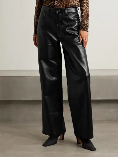 Anine Bing Manon Leather Wide-leg Pants | Thumbnail 3 Anine Bing Manon Leather Wide-leg Pants | Thumbnail 3