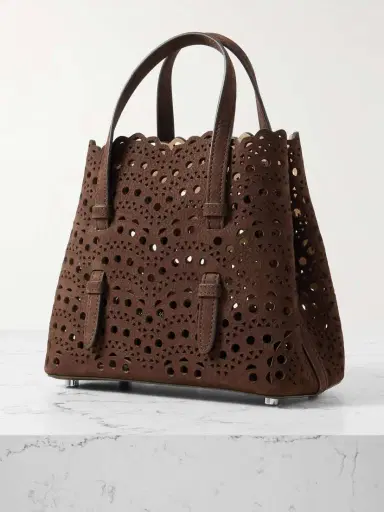 Alaïa Mina Laser-cut Suede Tote | Thumbnail 3