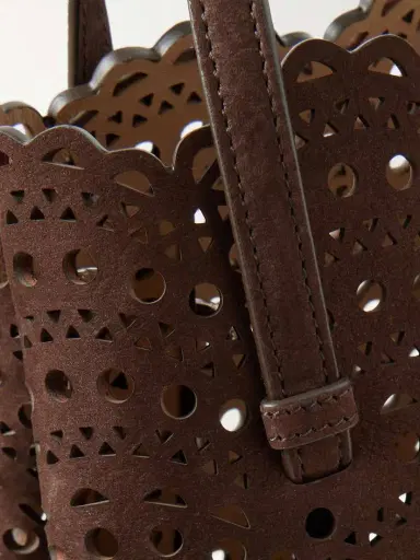 Alaïa Mina Laser-cut Suede Tote | Thumbnail 4